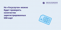На Госуслугах можно будет проверить количество зарегистрированных SIM-карт - Администрация Наримановского района